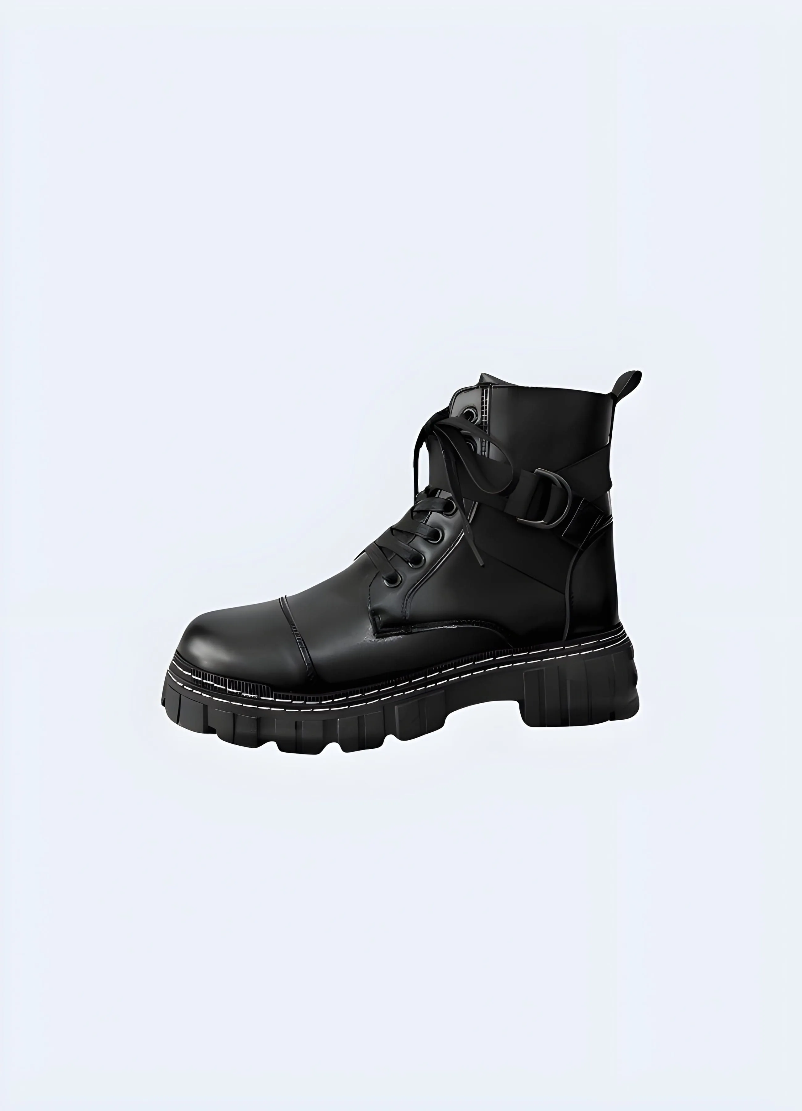 Black Reflective Techwear Boots