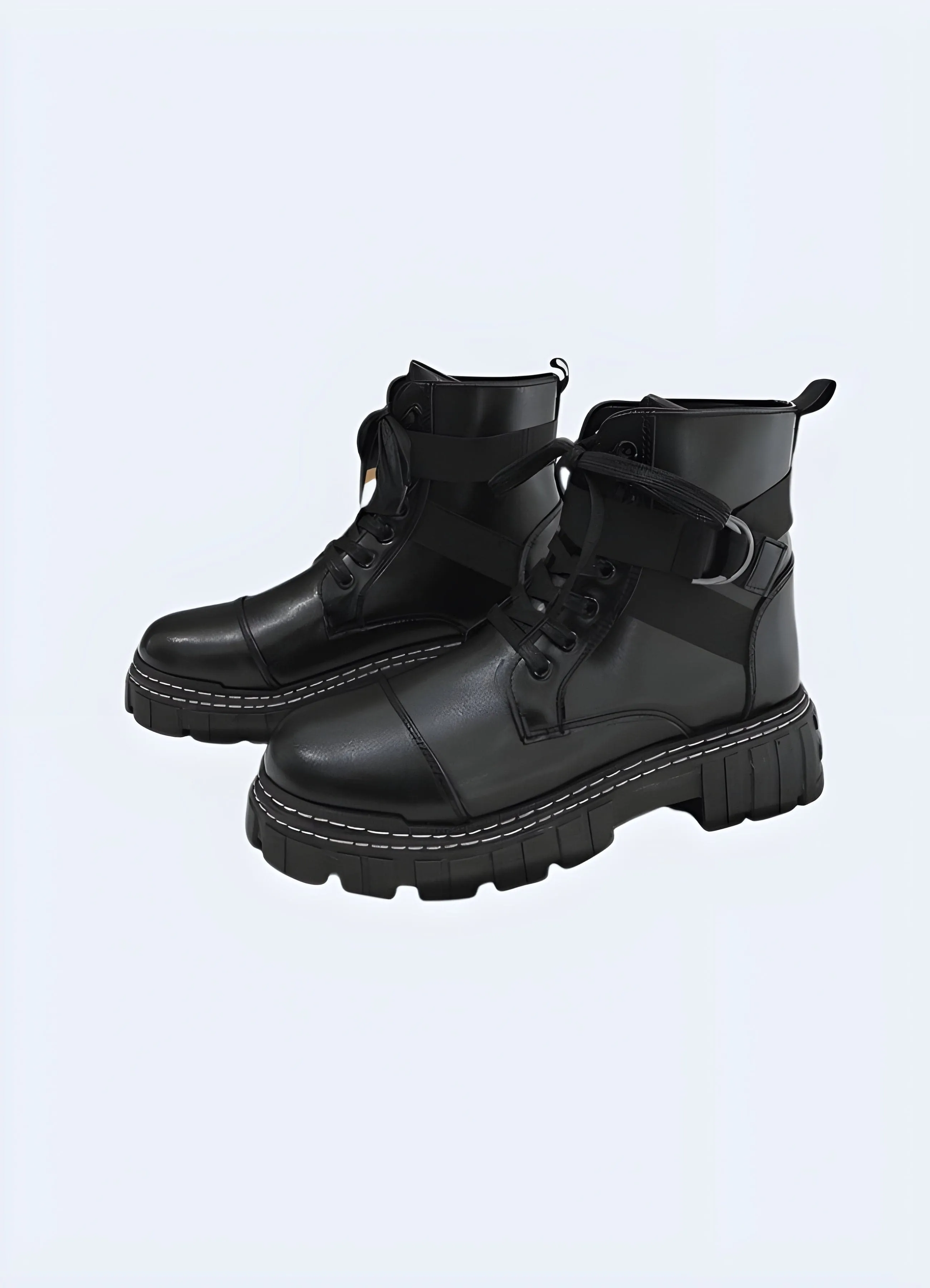 Black Reflective Techwear Boots