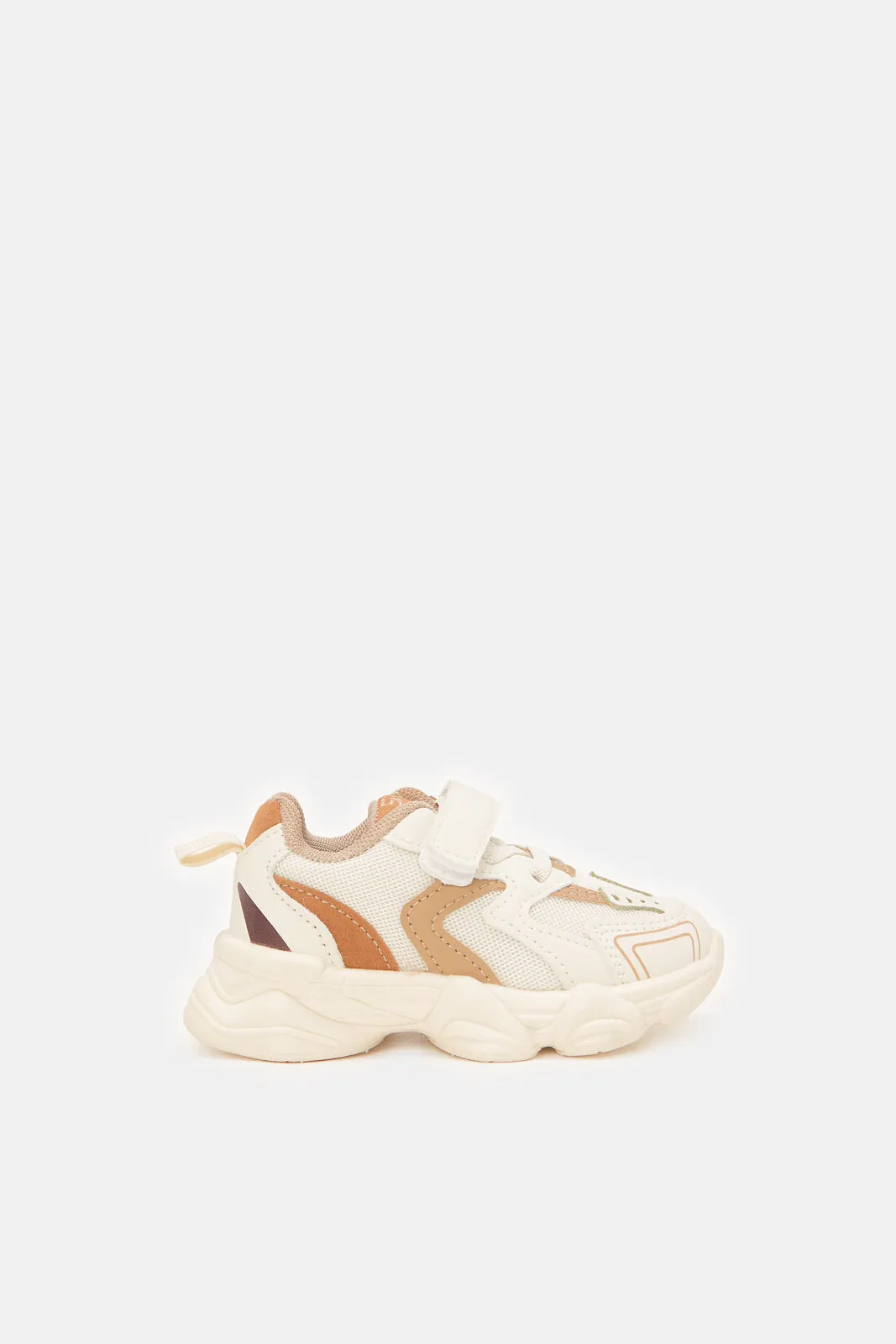 Boys Beige Chunky Trainer