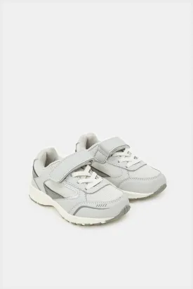 Boys Grey Color Block Trainer