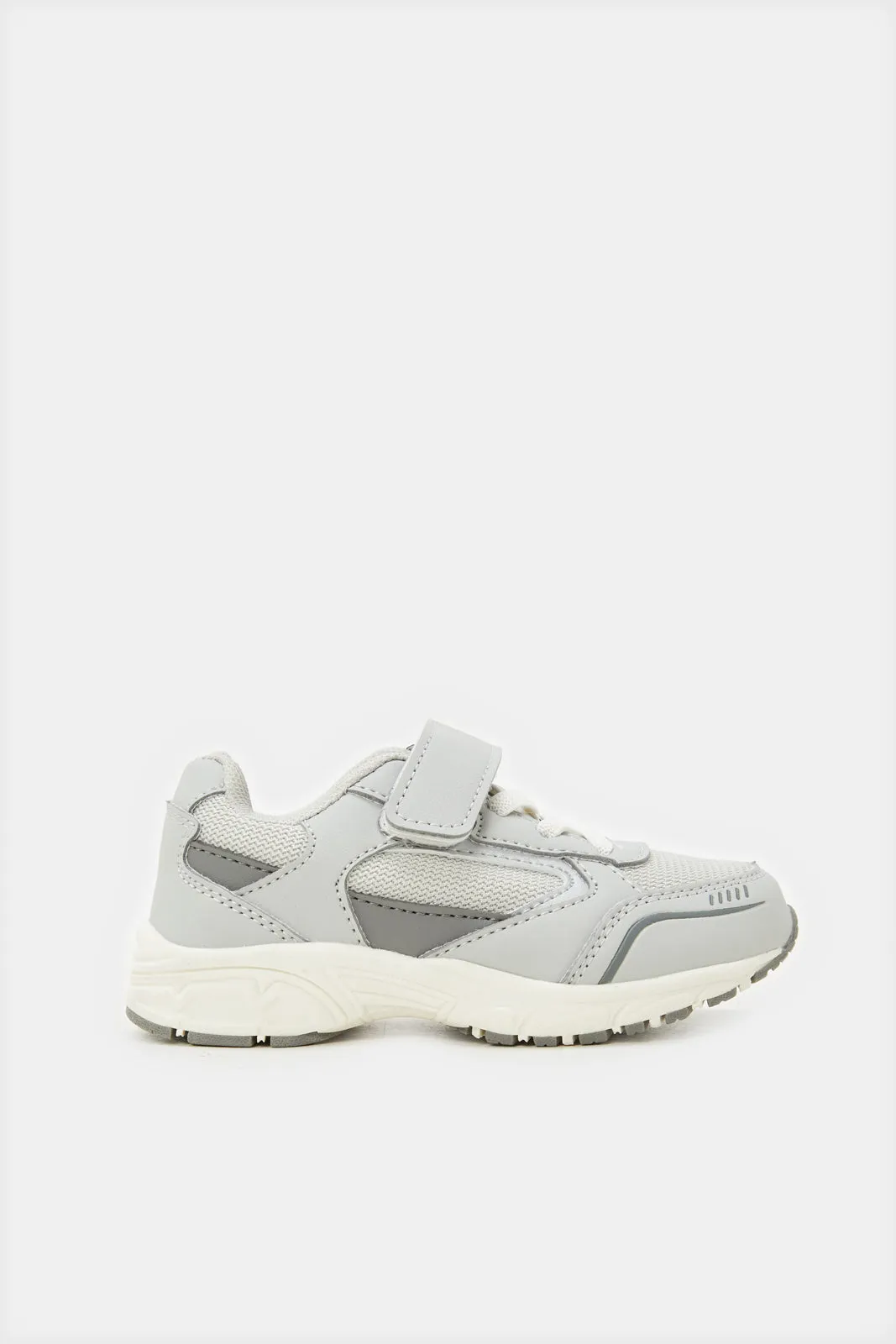 Boys Grey Color Block Trainer