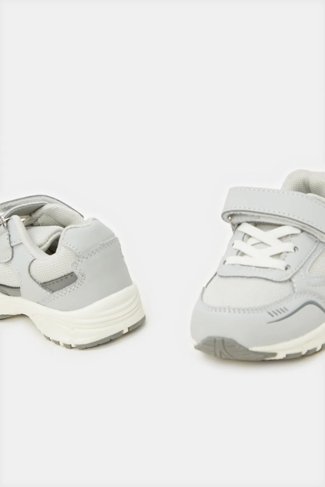 Boys Grey Color Block Trainer