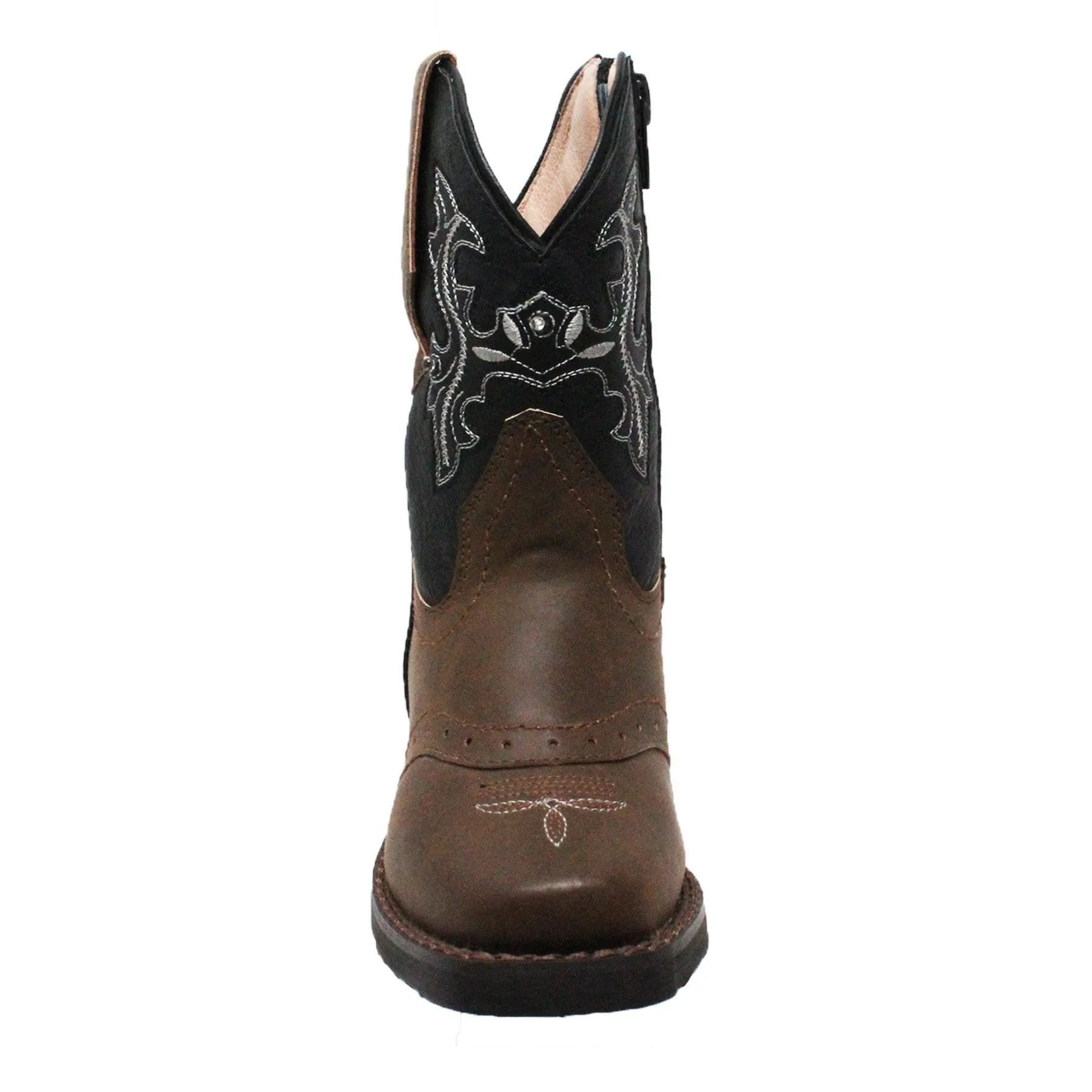 Case IH Toddler's Western Light Up Boot Brown/Black