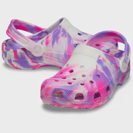 Classic Glow Marbled Clog Toddler - pink crush/multi