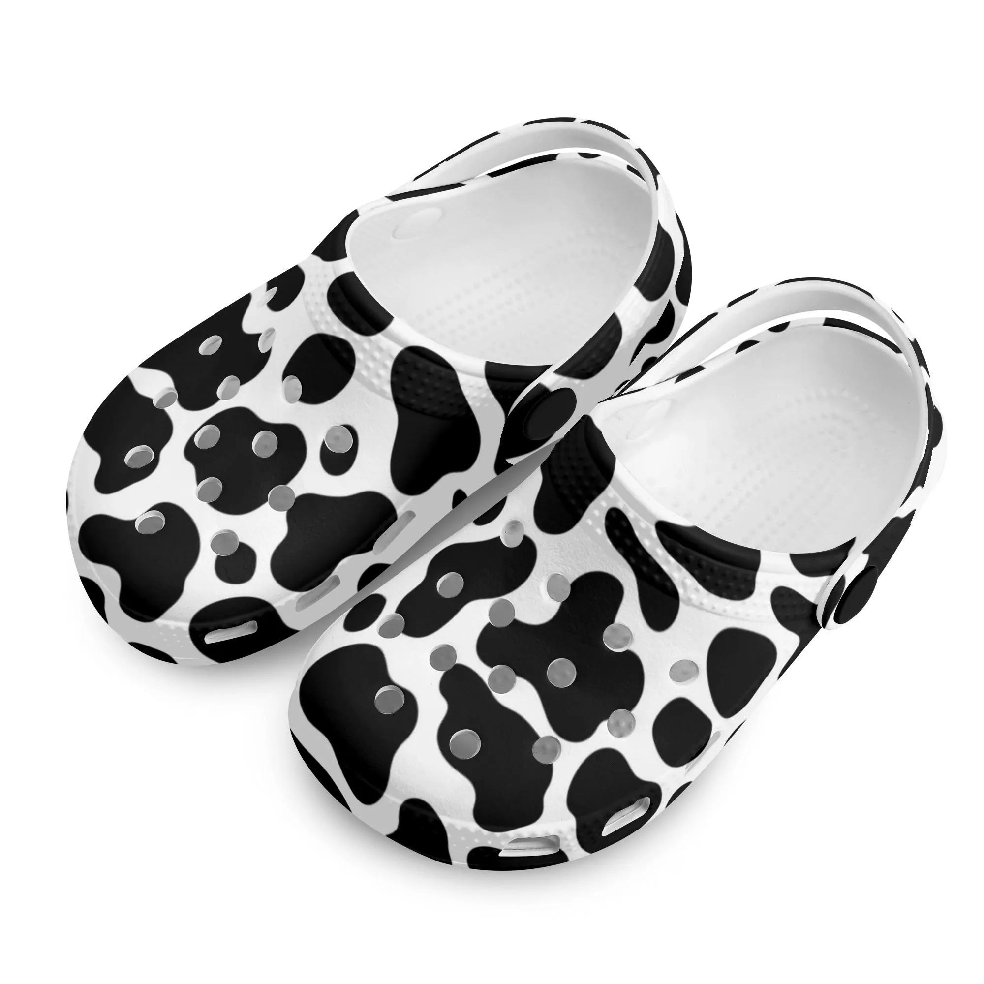 Cow Print Clogs Kids All Over Printing Classic Clogs