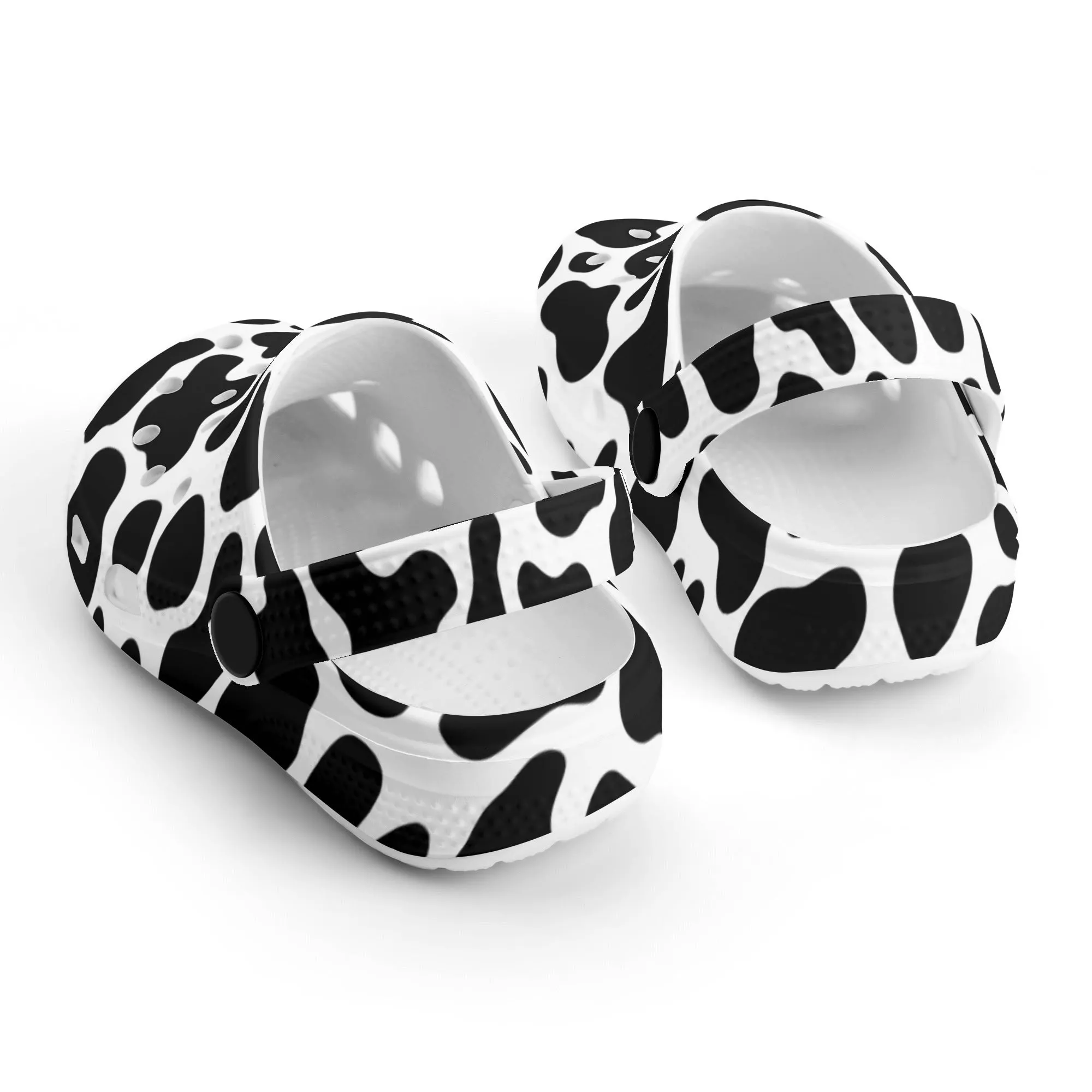 Cow Print Clogs Kids All Over Printing Classic Clogs