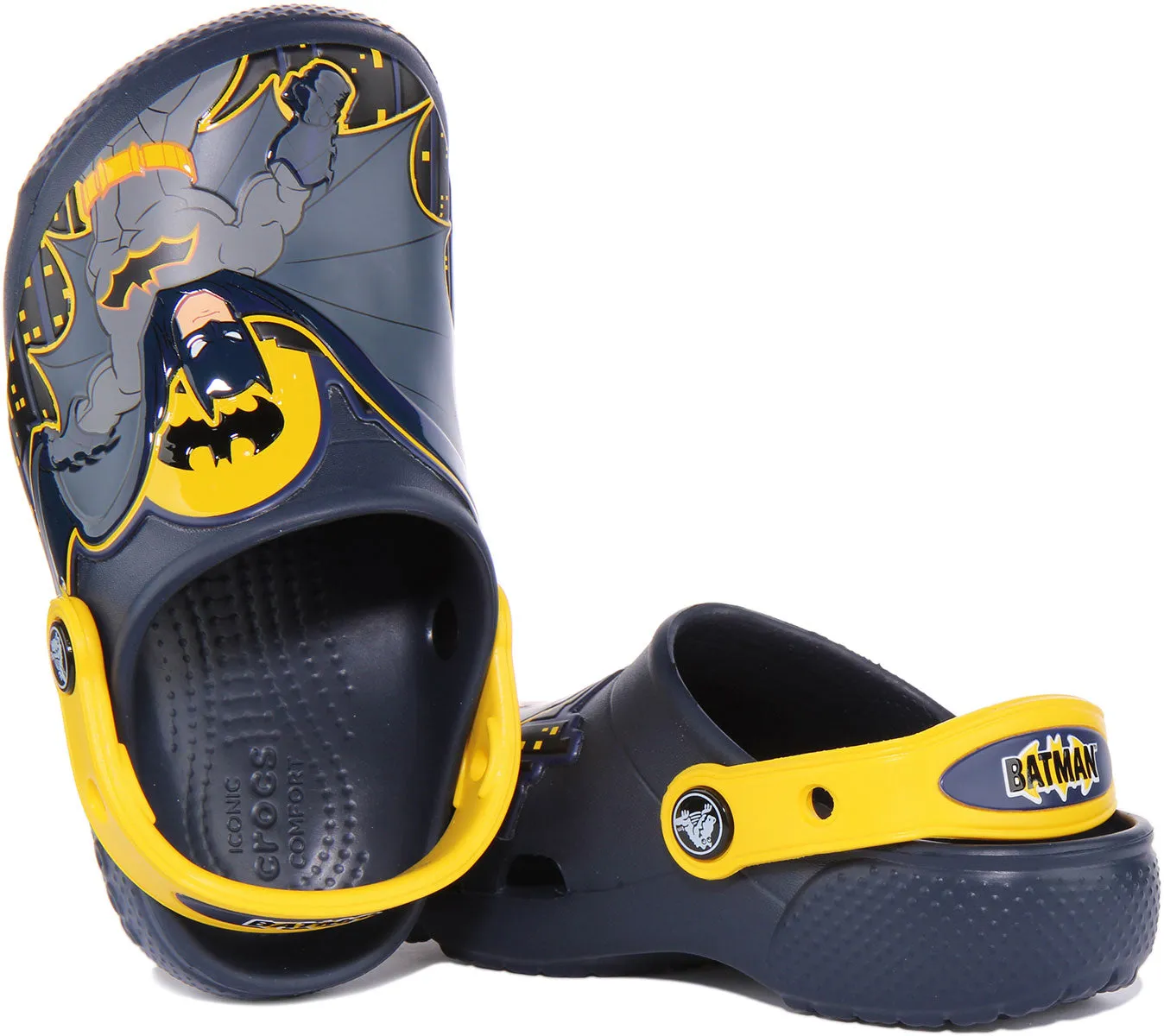 Crocs Batman Patch In Navy For Kids