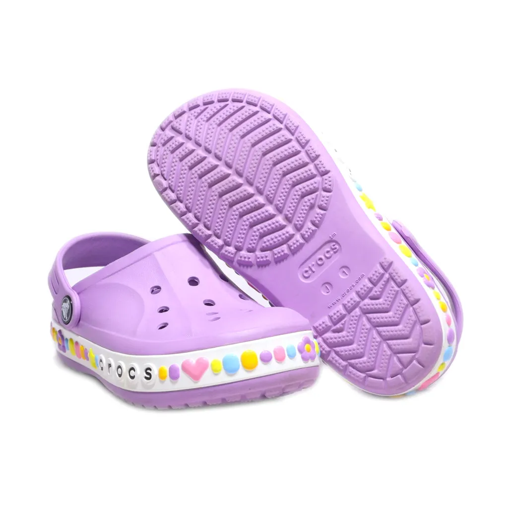 Crocs Bayaband Charm Band Clogs Rubber Purple Colour For Kids