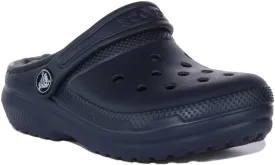 Crocs Classic Lined In Navy For Infants