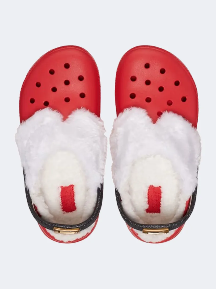 Crocs Classic Lined Santa Clog Kids Lifestyle Slippers Varsity Red/Multi