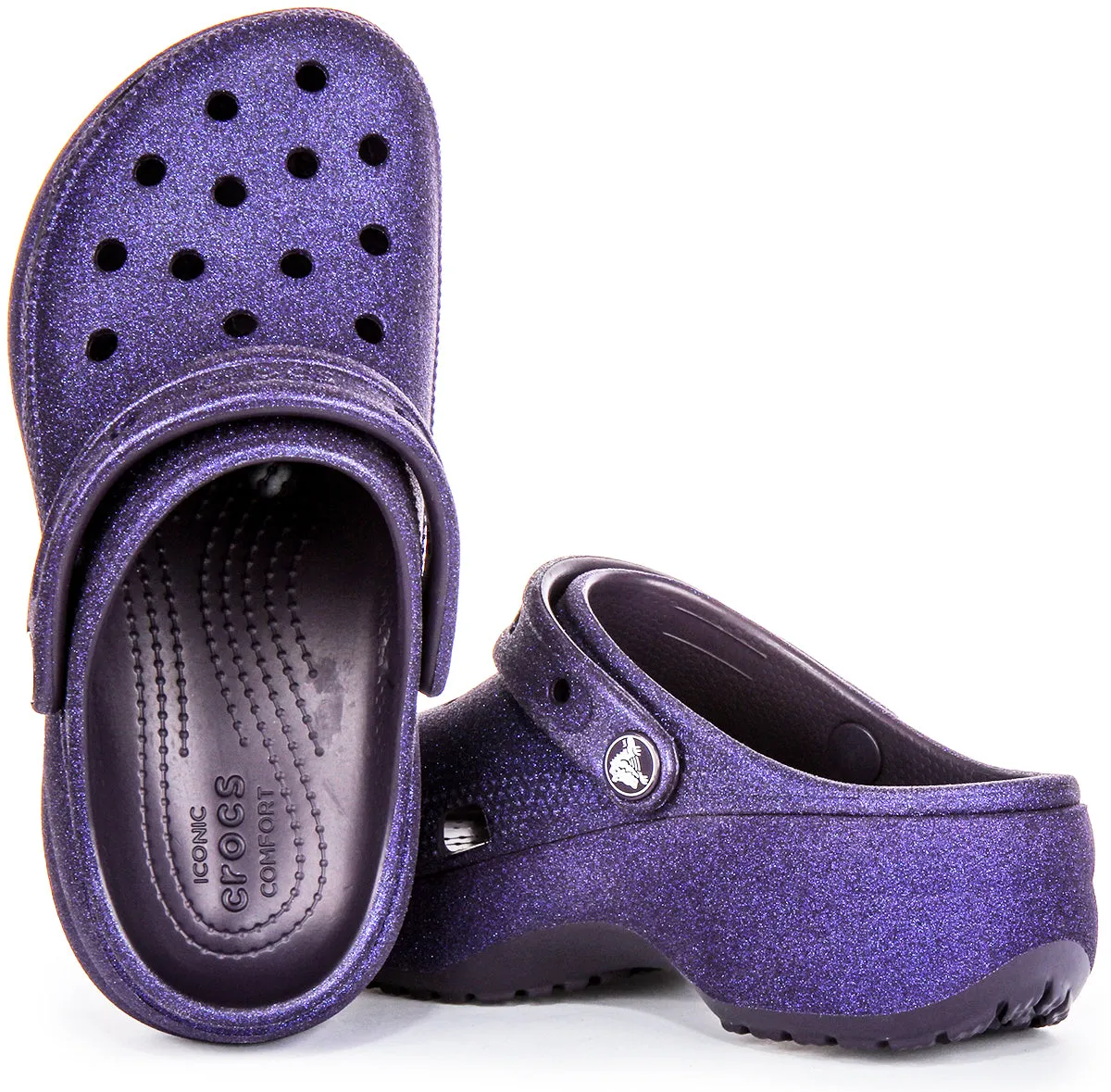 Crocs Classic Purple Glitter In Purple For Women