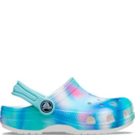 Crocs Classic Solarized White Multi Graphic Clog  Kids Boys Girls Casual Comfy Slip On