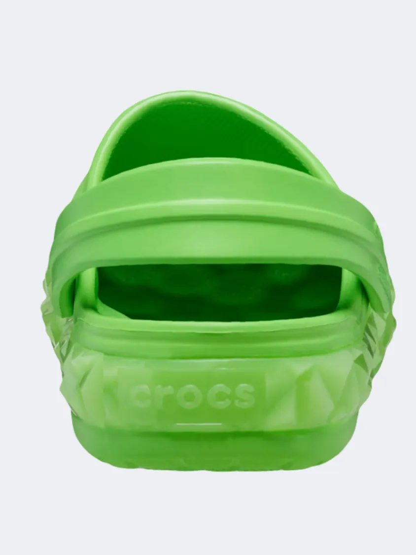 Crocs Crocband Geometric Glowband Clog Kids Lifestyle Slippers Green Slime