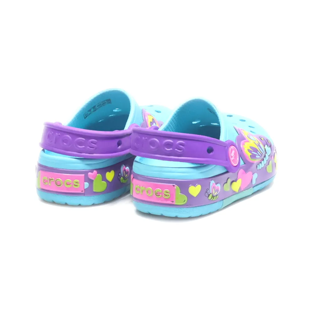 Crocs Crocslights Butterfly Clogs Eva Blue Colour For Kids