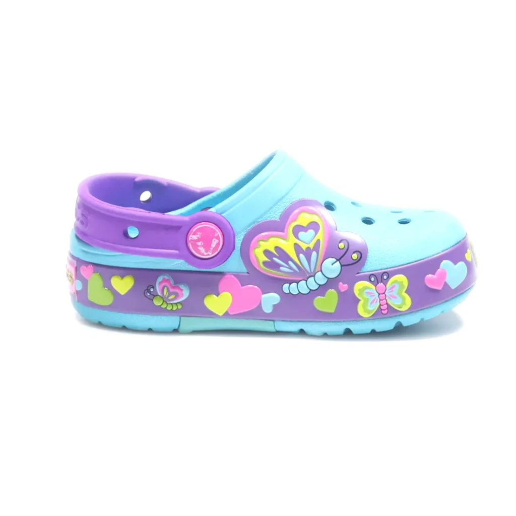 Crocs Crocslights Butterfly Clogs Eva Blue Colour For Kids