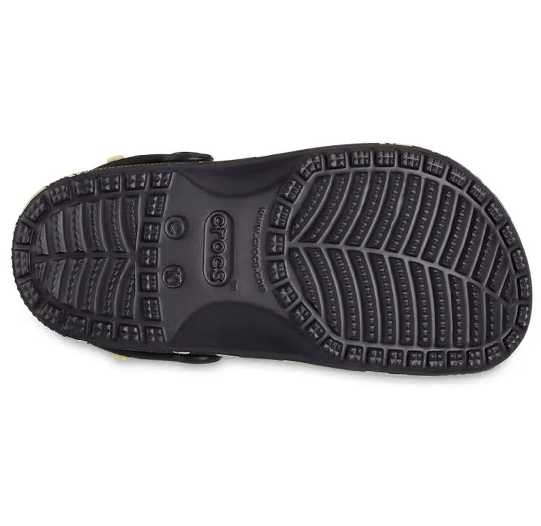 Crocs Kids - Toddlers Classic Space Clog K Black Sandals Glows In The Dark