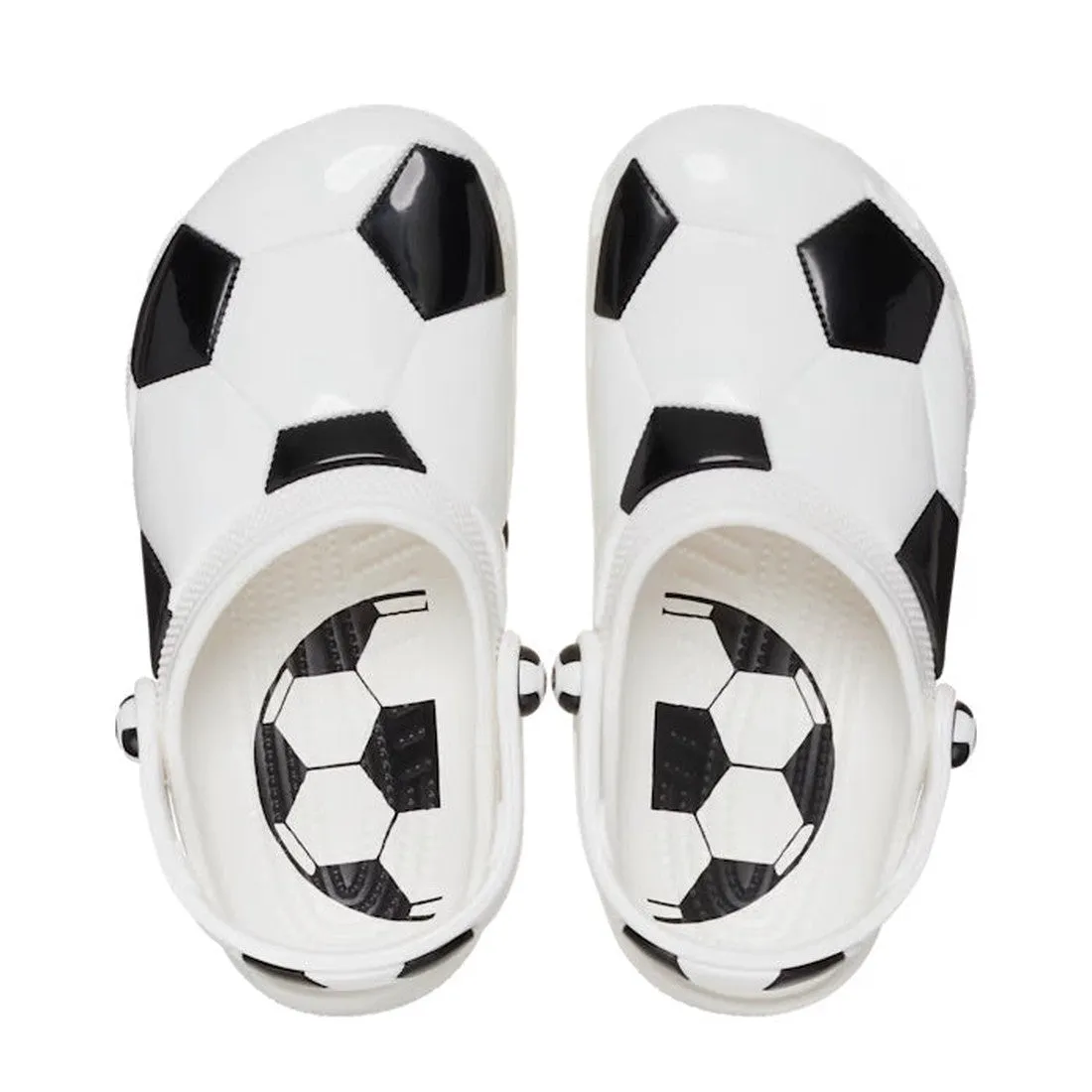 Crocs Kids - Youths Soccer Classic Clog K White/Black Sandals