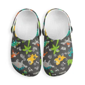 Dinosaur Clogs Kids All Over Printing Classic Sandals