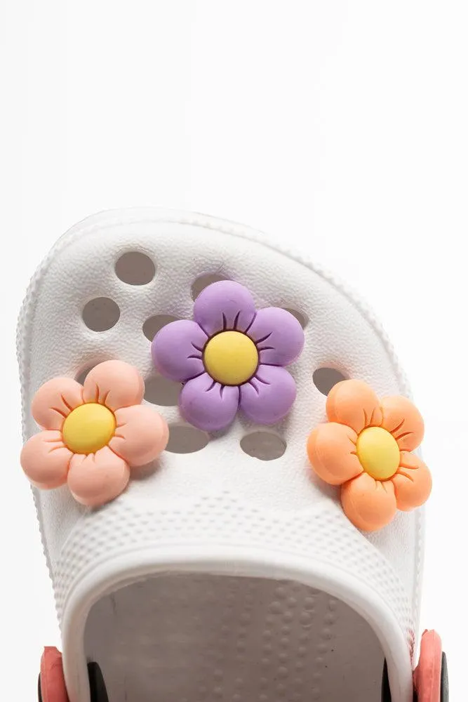 Flower Clog White