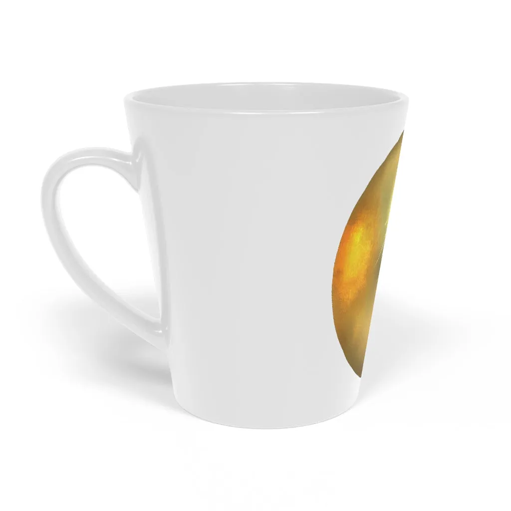 Gold Material Latte Mug, 12oz