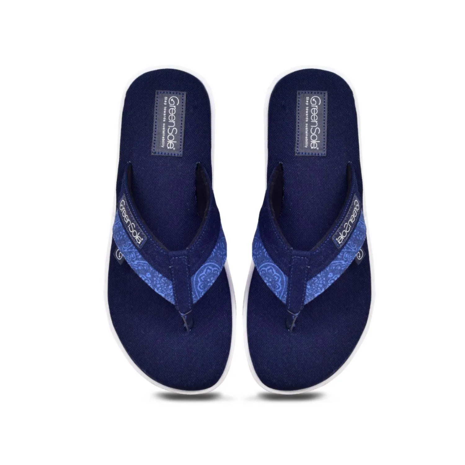 GREENSOLE AMARON JAZZY MEN'S SLIPPERS - DENIMBLUE