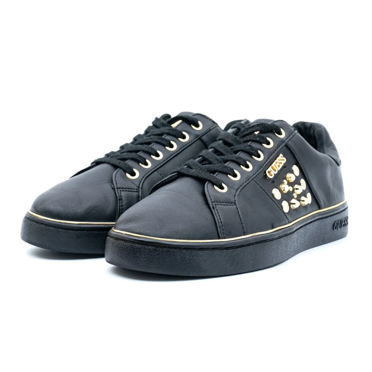 Guess Low-Top Sneakers Leather Black Colour For Women