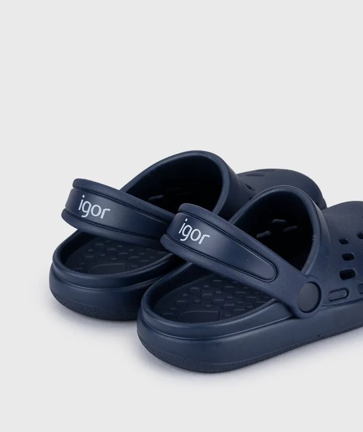 Igor: Sport Kids Slip-On Clogs - Marino Blue