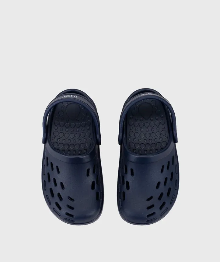 Igor: Sport Kids Slip-On Clogs - Marino Blue