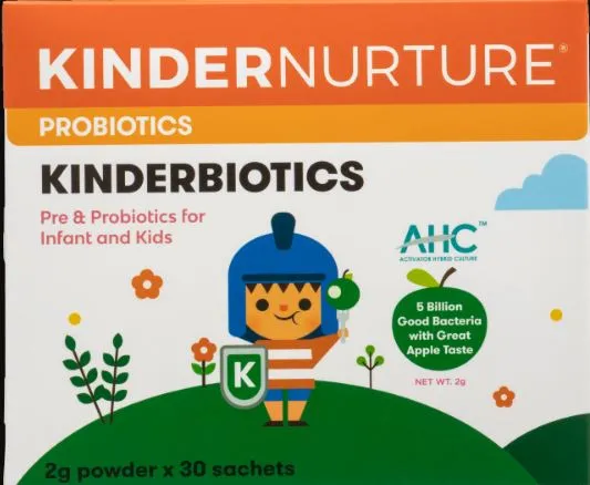 KinderNurture Kinderbiotics Probiotics, 30 Sachets x 2g. Exp: 06/25