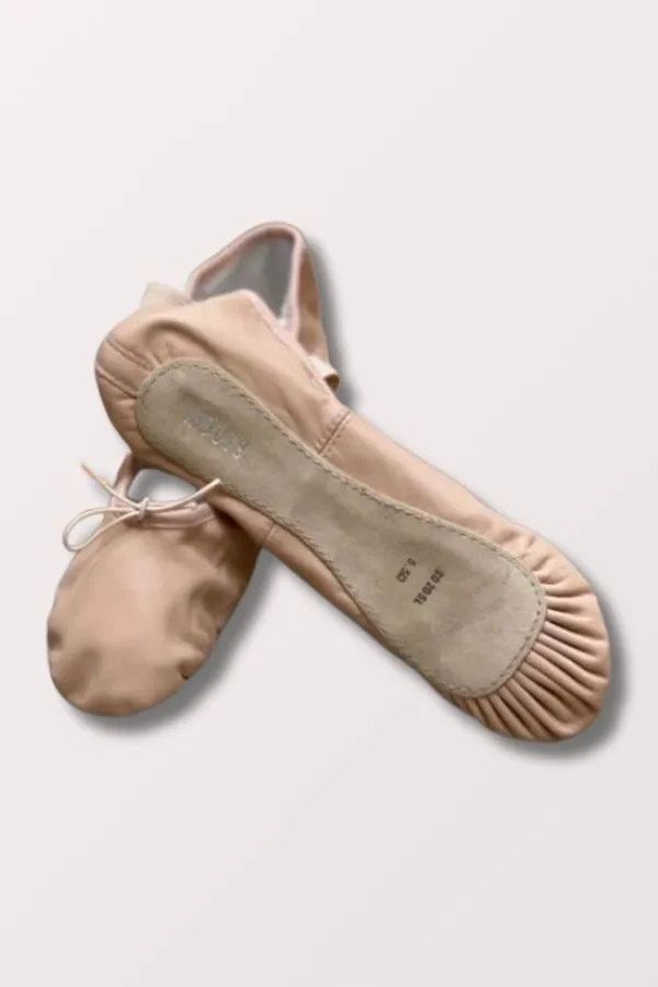 Ladies Dansoft Full Sole Leather Ballet Shoes - Pink