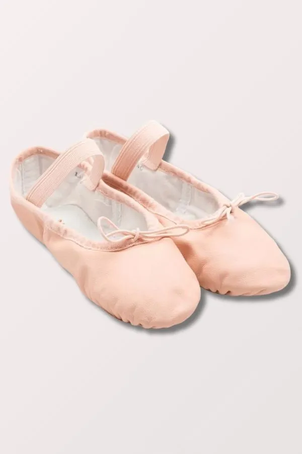 Ladies Dansoft Full Sole Leather Ballet Shoes - Pink