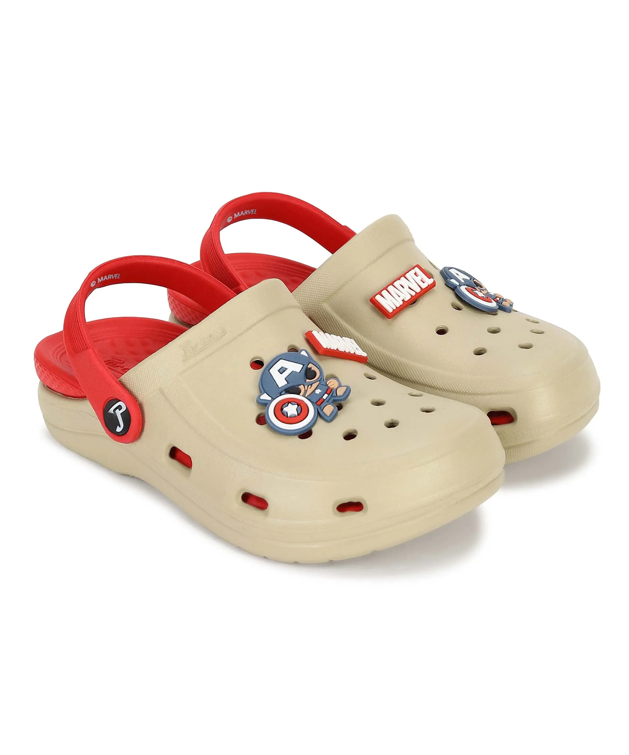 Marvel Captain America EVMK8013K Kids' Casual Clogs | Stylish Clogs for Kids with Durable Sole, Cushioned Foot Support & Sturdy Build | Ideal for Outdoor Use