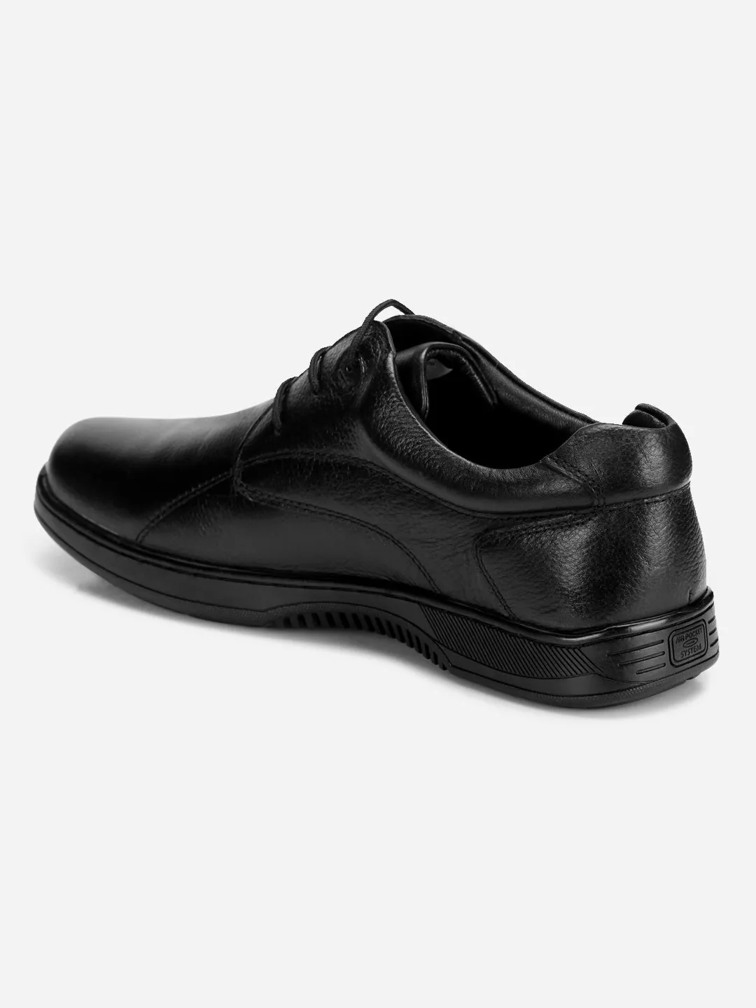 Men's Black Round Toe Lace Up Semi Formal (ID2167)