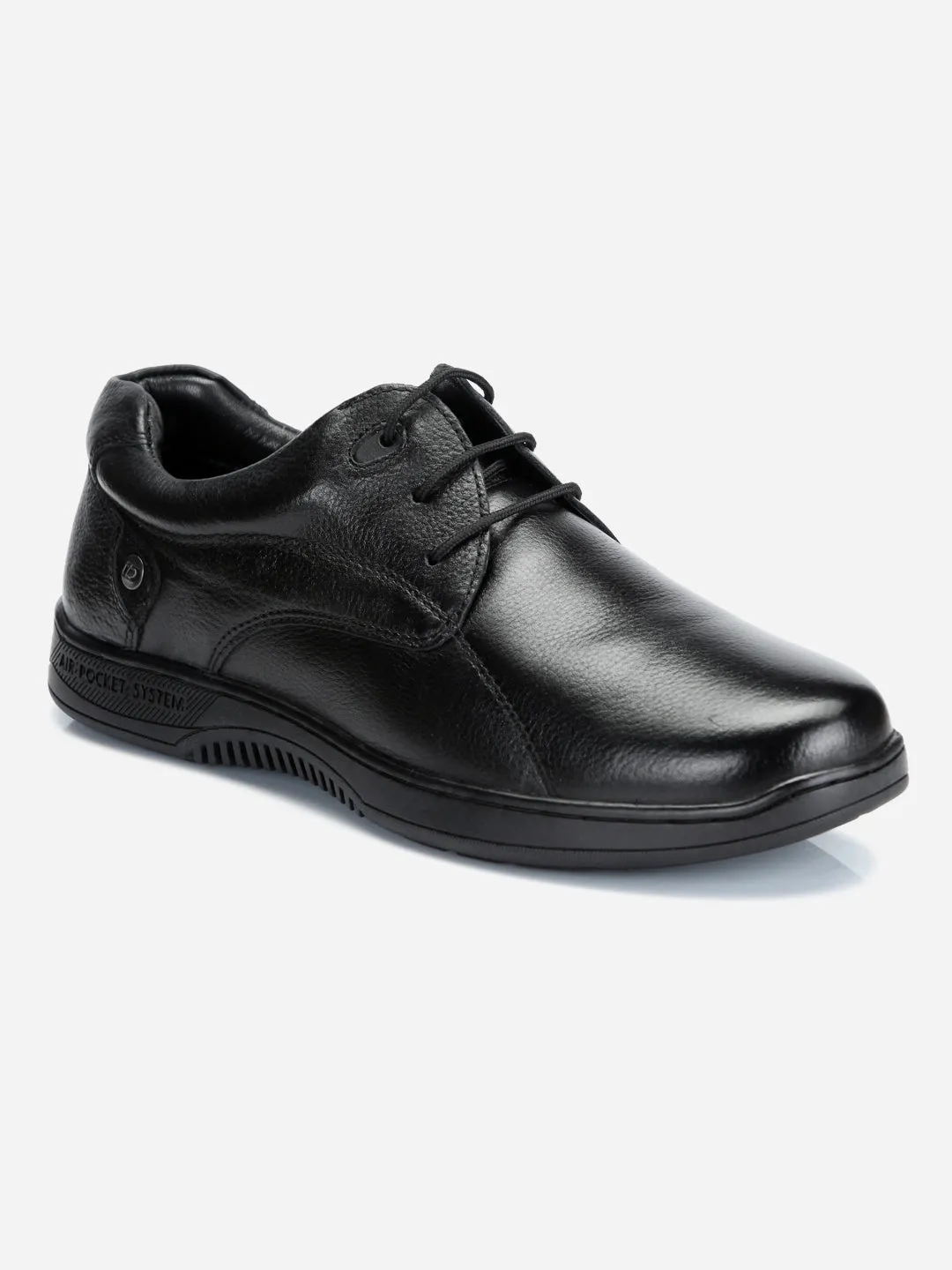 Men's Black Round Toe Lace Up Semi Formal (ID2167)