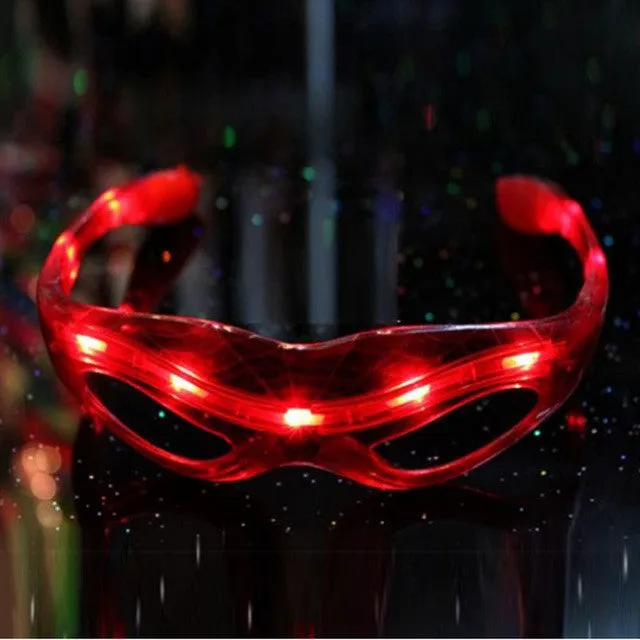 New Year for Spider Man style Baby Kids Christmas Gifts luminous glasses Toys 9 LED Luminous cool flashing light up toy glasses