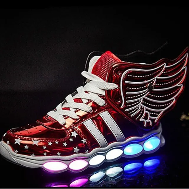 Size 25-37 Children USB Charge Luminous Sneakers Boy Non-slip Shoes Kids Wear-resistant Glowing Sneakers Girl Led Light Up Shoes