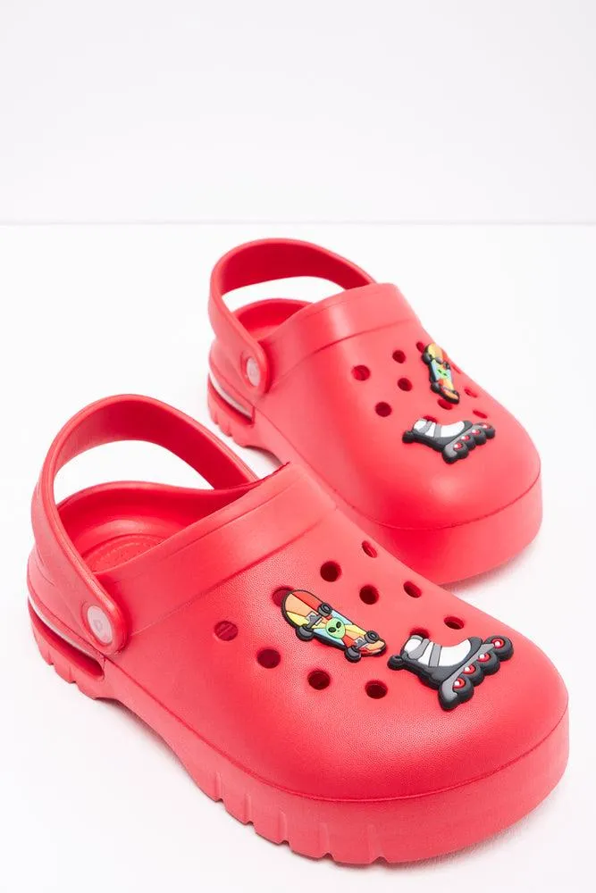 Skate Light Up Clog Red